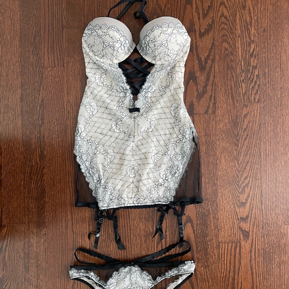 Victoria Secret 34B Slip dress with strapped panty